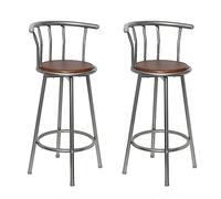vidaXL Sgabello Bar Cucina Pub Coppia di sgabelli con Schienale poltroncina