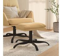 vidaXL Sgabello Crema 60x60x36 cm in Microfibra