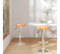 vidaXL Sgabello da bar 2 pcs 31 x 31 x 87 cm Pelle Sintetica Girevole