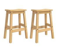 vidaXL Sgabello da bar 2 pcs Cera di Miele 44 x 30 x 63 cm, Sgabello da Bar Urban, Design Rustico, Stile Moderno, Seduta Minima, Legno Solido, Arredo Interno