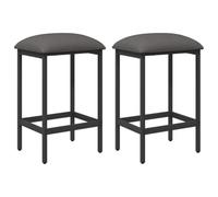 vidaXL Sgabello da bar 2 pcs Grigio Chiaro 40 x 32 x 74 cm, Sgabello da Bar Moderno, Regolabile, in Tessuto, Acciaio Zincato, Design Minimalista, Funzionale, per Soggiorno