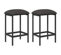 vidaXL Sgabello da bar 2 pcs Grigio Scuro 40 x 32 x 74 cm, Sgabello da Bar Moderno, Regolabile, in Tessuto, Acciaio Zincato, Design Minimalista, Funzionale, per Soggiorno