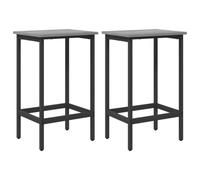 vidaXL Sgabello da bar 2 pcs Sonoma grigio 40 x 32 x 64 cm, Sedia Bar Moderna con Poggiapiedi, Struttura in Acciaio Resistente ai Graffi, Soluzione Stilosa per Interni