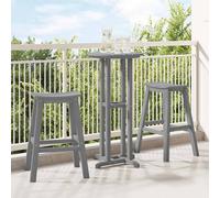 vidaXL Sgabello da bar 2 pz Grigio chiaro 52 x 43 x 73,5 cm HDPE