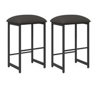 vidaXL Sgabello da bar 2 pz Grigio Scuro 40 x 32 x 64 cm