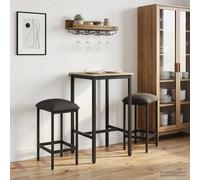 vidaXL Sgabello da bar 2 pcs Grigio Scuro 40 x 32 x 74 cm, Sgabello da Bar Moderno, Regolabile, in Tessuto, Acciaio Zincato, Design Minimalista, Funzionale, per Soggiorno