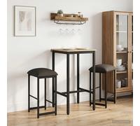 vidaXL Sgabello da bar 2 pcs Grigio Scuro 40 x 32 x 74 cm, Puff rettangolare per soggiorno, design moderno, seduta regolabile, poggiapiedi comodo, struttura elegante