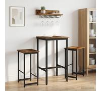vidaXL Sgabello da bar 2 pz Legno antico 40 x 32 x 64 cm