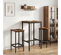 vidaXL Sgabello da bar 2 pz Legno antico 40 x 32 x 64 cm