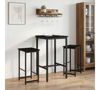 vidaXL Sgabello da bar 2 pz Rovere Nero 40 x 32 x 64 cm