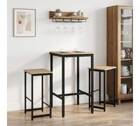 vidaXL Sgabello da bar 2 pz Rovere Sonoma 40 x 32 x 64 cm