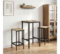 vidaXL Sgabello da bar 2 pcs Rovere Sonoma 40 x 32 x 74 cm, Sedia Bar Moderna con Poggiapiedi, Struttura in Acciaio Resistente ai Graffi, Soluzione Stilosa per Interni