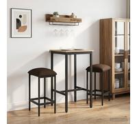 vidaXL Sgabello da bar 2 pcs Tortora 40 x 32 x 64 cm, Sgabello da Bar Moderno, Regolabile, in Tessuto, Acciaio Zincato, Design Minimalista, Funzionale, per Soggiorno