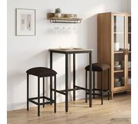 vidaXL Sgabello da bar 2 pcs Tortora 40 x 32 x 74 cm, Sgabello da Bar Moderno, Regolabile, in Tessuto, Acciaio Zincato, Design Minimalista, Funzionale, per Soggiorno