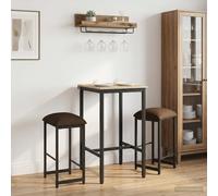 vidaXL Sgabello da bar 2 pz Tortora 40 x 32 x 74 cm