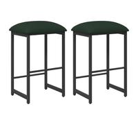 vidaXL Sgabello da bar 2 pz Verde Scuro 40 x 32 x 64 cm