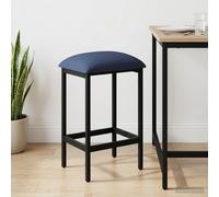 vidaXL Sgabello da bar Blu 40 x 32 x 74 cm Legno ingegnerizzato, Sgabello da Bar Moderno, Regolabile, in Tessuto, Acciaio Zincato, Design Minimalista, Funzionale, per Soggiorno