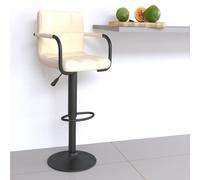 vidaXL Sgabello da Bar Crema in Tessuto