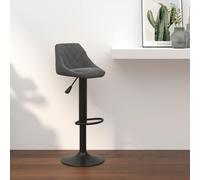 vidaXL Sgabello da Bar Grigio Scuro in Velluto