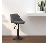 vidaXL Sgabello da Bar Grigio Scuro in Velluto