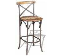 vidaXL - Sgabello Da Bar In Legno Massello Di Recupero 45x45x110 Cm