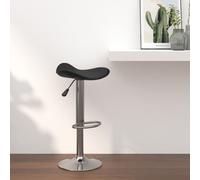 vidaXL Sgabello da Bar Nero in Acciaio Cromato e Pelle Sintetica