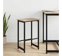 vidaXL Sgabello da bar Rovere Sonoma 40 x 32 x 74 cm, Sgabello Bar Rettangolare, Seduta Moderna, Regolabile, Legno Ingegnerizzato, Struttura Acciaio, Design Minimalista