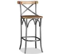 vidaXL Sgabello da Bar Sedia Seggiola Alta da Cucina Stile Industriale Robusti Arredamento Sala da Pranzo Bistrò Legno di Mango Massello