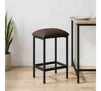 vidaXL Sgabello da bar Tortora 40 x 32 x 74 cm Legno ingegnerizzato, Sgabello da Bar Moderno, Regolabile, in Tessuto, Acciaio Zincato, Design Minimalista, Funzionale, per Soggiorno
