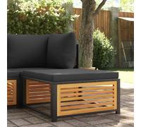 vidaXL Sgabello da Giardino con Cuscini 68x68x30 cm Massello Acacia