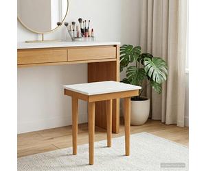 vidaXL Sgabello da tavolo da trucco FAUSKE Bianco 40 x 33 x 45 cm