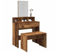 vidaXL Sgabello da Toeletta Legno Vecchio 70x35x45cm Legno Multistrato