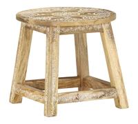 vidaXL Sgabello Dipinto a Mano 38x38x35 cm in Legno Massello di Mango