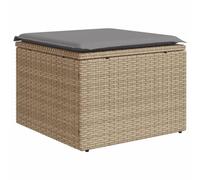 vidaXL Sgabello Giardino con Cuscino Beige 55x55x37 cm in Polyrattan