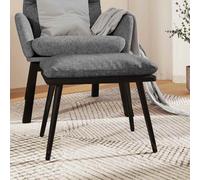 vidaXL Sgabello Grigio Chiaro 45x29,5x35cm in Tessuto e Similpelle