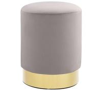 vidaXL Sgabello Grigio Chiaro e Oro in Velluto 28 x 36 cm
