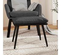 vidaXL Sgabello Grigio Scuro 45x29,5x35 cm in Tessuto e Similpelle