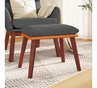 vidaXL Sgabello Grigio Scuro 45x29,5x35 cm in Tessuto e Similpelle