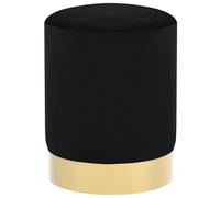 vidaXL Sgabello Nero e Oro in Velluto 28 x 36 cm