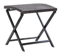 vidaXL Sgabello Pieghevole in Polyrattan Marrone
