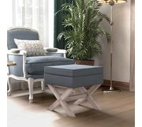 vidaXL Sgabello Portaoggetti Grigio Scuro 45x45x49 cm in Velluto