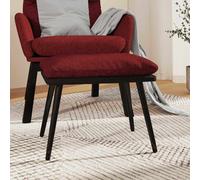 vidaXL Sgabello Rosso Vino 45x29,5x35 cm in Tessuto e Similpelle