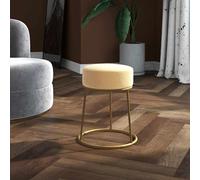 vidaXL Sgabello Rotondo Albicocca in Velluto