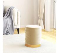 vidaXL Sgabello Rotondo con Contenitore Albicocca in Velluto 31 x 37 cm