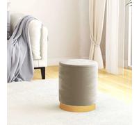 vidaXL Sgabello Rotondo con Contenitore Grigio Scuro Velluto 31x37 cm