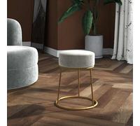 vidaXL Sgabello Rotondo Grigio Chiaro in Velluto