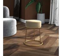 vidaXL Sgabello Rotondo Grigio Scuro in Velluto