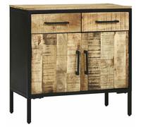 vidaXL Sideboard 70x35x70 cm Legno massello grezzo di mango