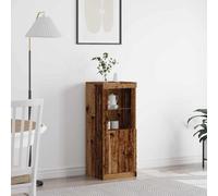 vidaXL Sideboard con luci LED in legno antico 41x37x100 cm