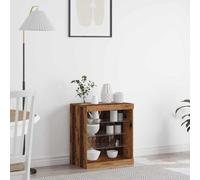 vidaXL Sideboard con luci LED Legno Antico 60,5x37x67 cm